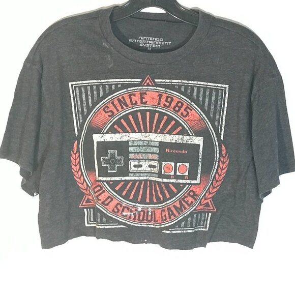 Nintendo NES Video Game Gamer Beach Surf Tank Crop Top Short Sleeve T Shirt - Picture 3 of 8